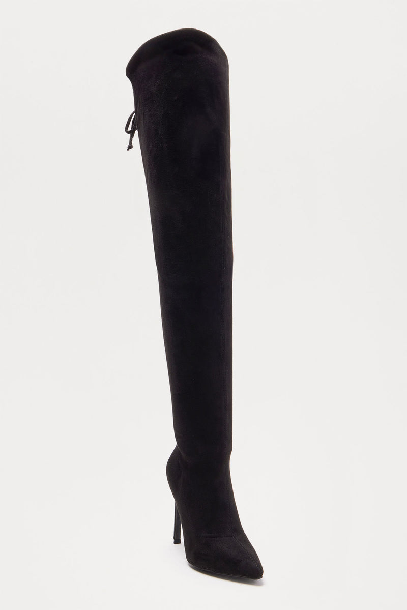 Vicky Over The Knee Boot - Black