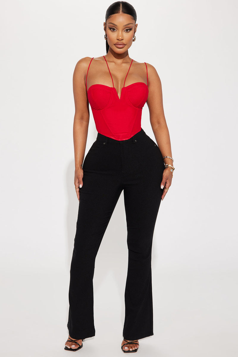 Sara Corset Top - Red