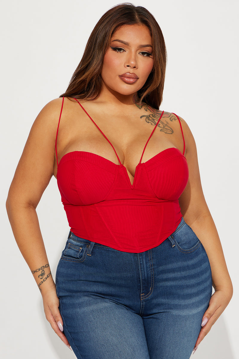 Sara Corset Top - Red