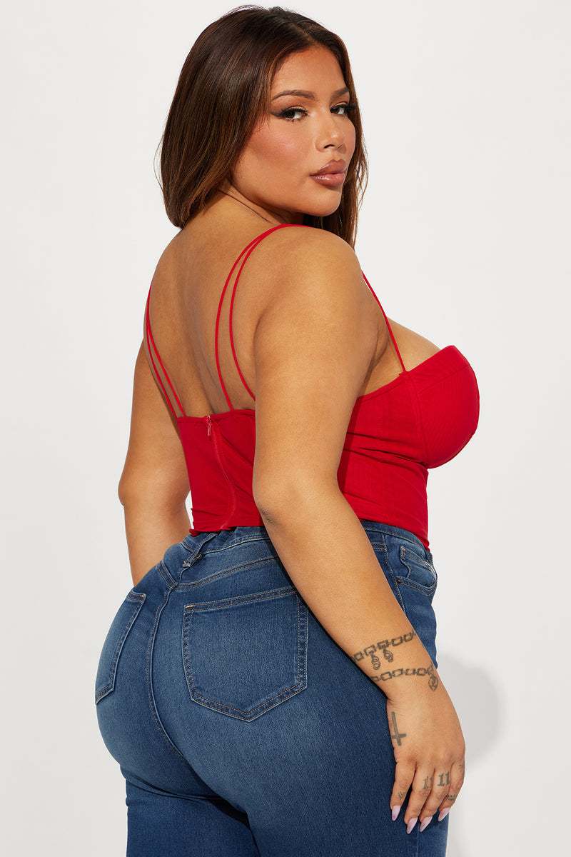 Sara Corset Top - Red