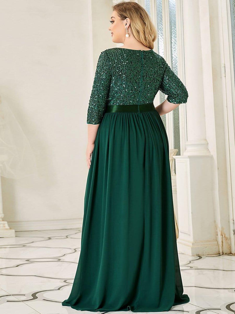 pretty FLORENCE|Plus Size Women's Long Chiffon & Sequin Evening Dresses for Mother of the Bride
