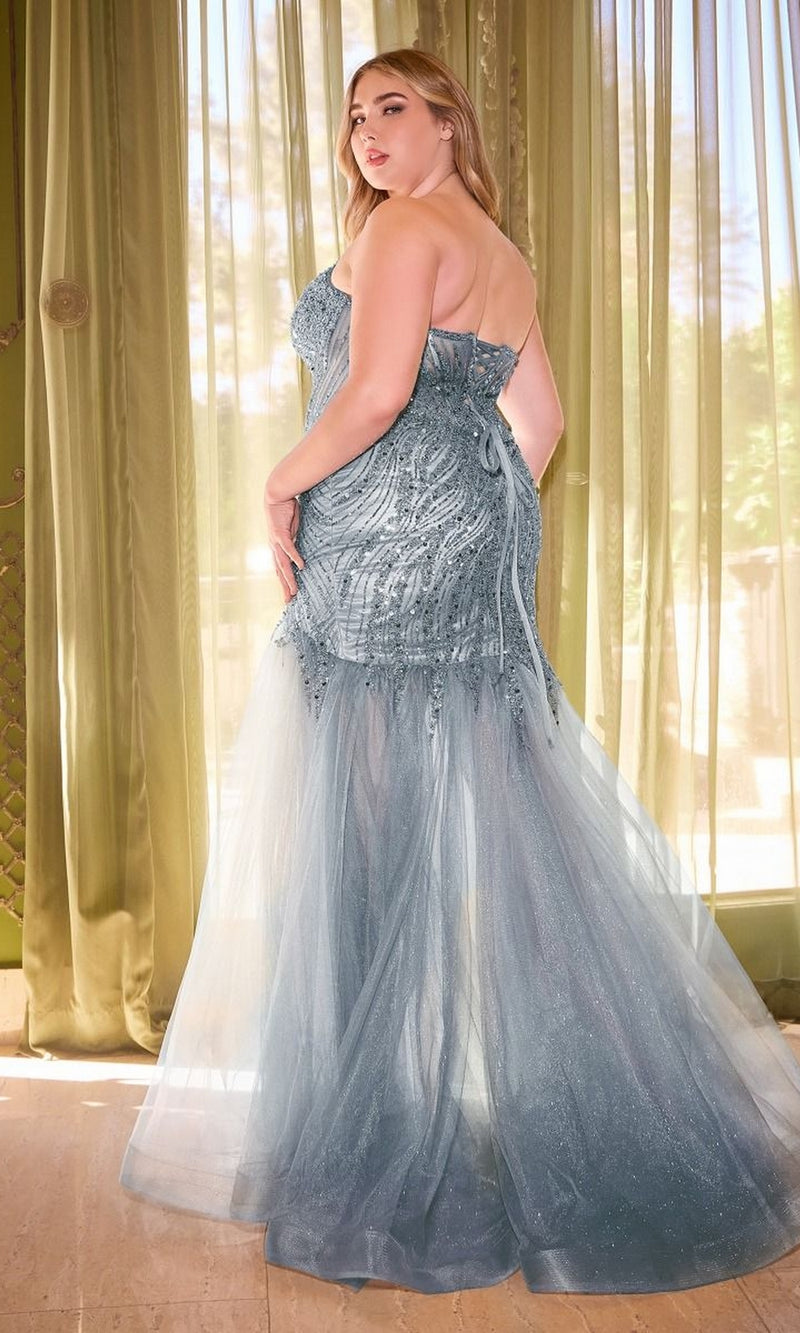 Plus-Size Long Mermaid Prom Dress CLCD0214C