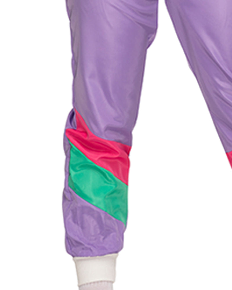 80s Purple Tracksuit Womens Plus Size Costume