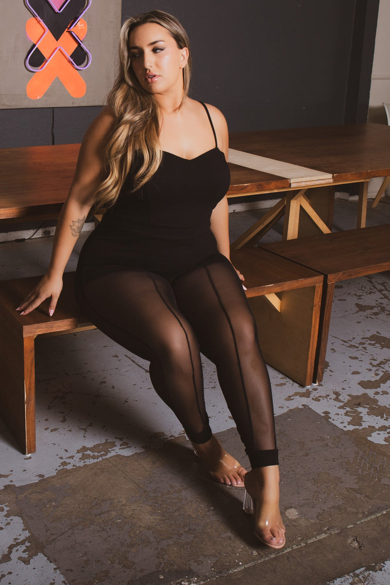 Plus Size Solene Cami   Jumpsuit - Black