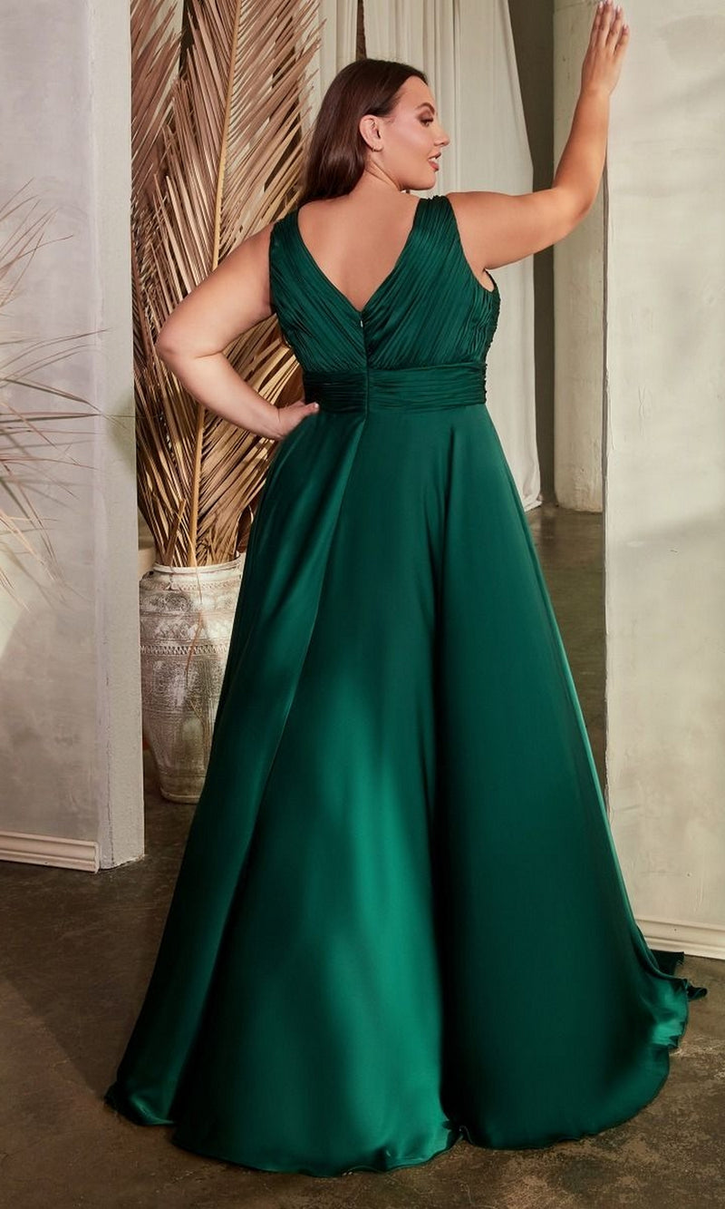 Twist-Front Long Plus-Size Prom Dress 7497C