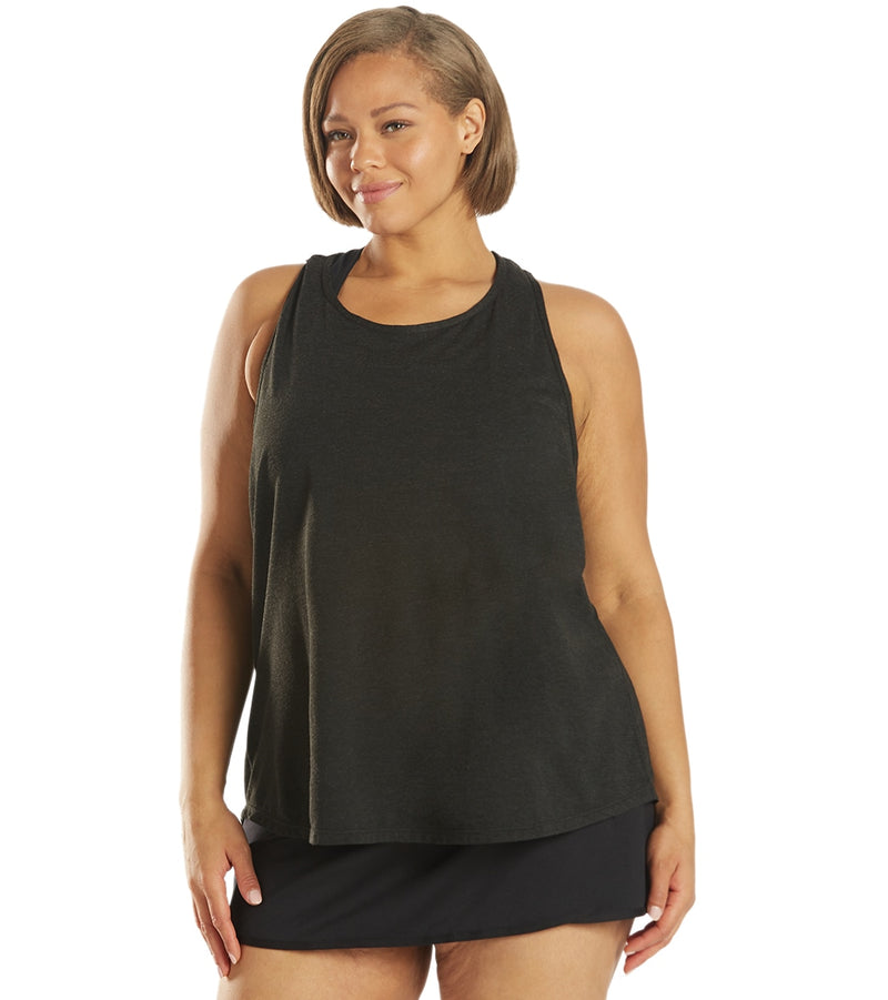 TYR Plus Size Active Grace Overlay Tankini Top