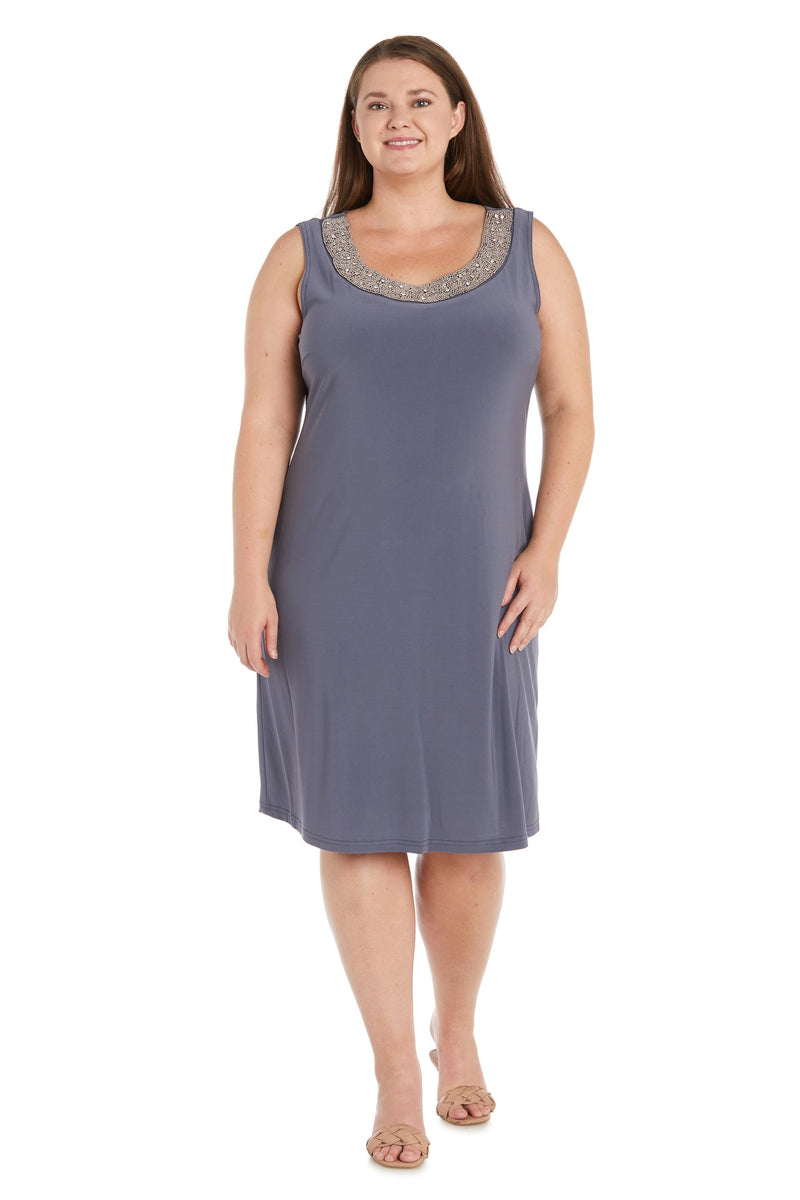 R&M Richards 8442W Short Mother Of The Bride Plus Size Dress
