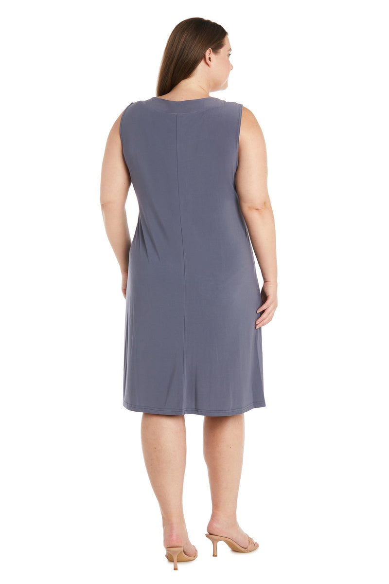 R&M Richards 8442W Short Mother Of The Bride Plus Size Dress