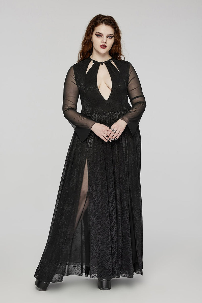 Black Widow Mesh Web Dress [Plus Size]