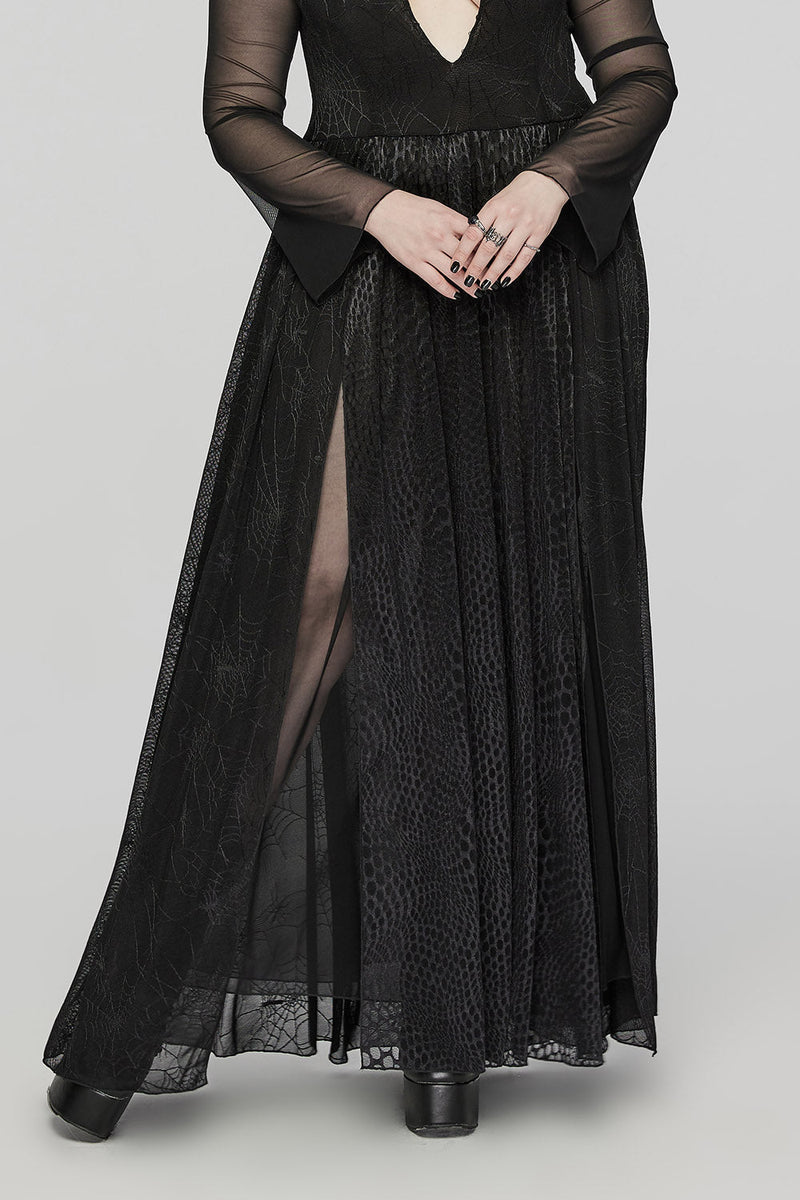 Black Widow Mesh Web Dress [Plus Size]