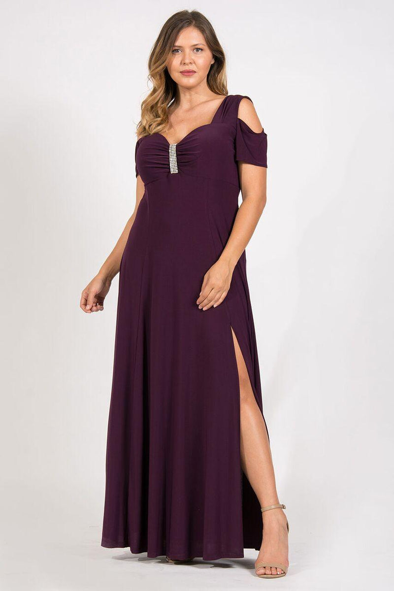 R&M Richards 1367W Long Plus Size Formal Evening Dress