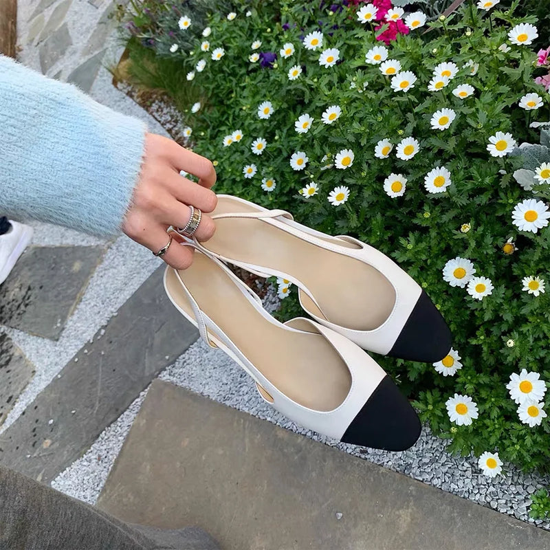 Plus Size 34-43 Women's Shoes Patchwork Design Sandals Summer Fashion Shallow Sandals Genuine Leather Women's Shoes