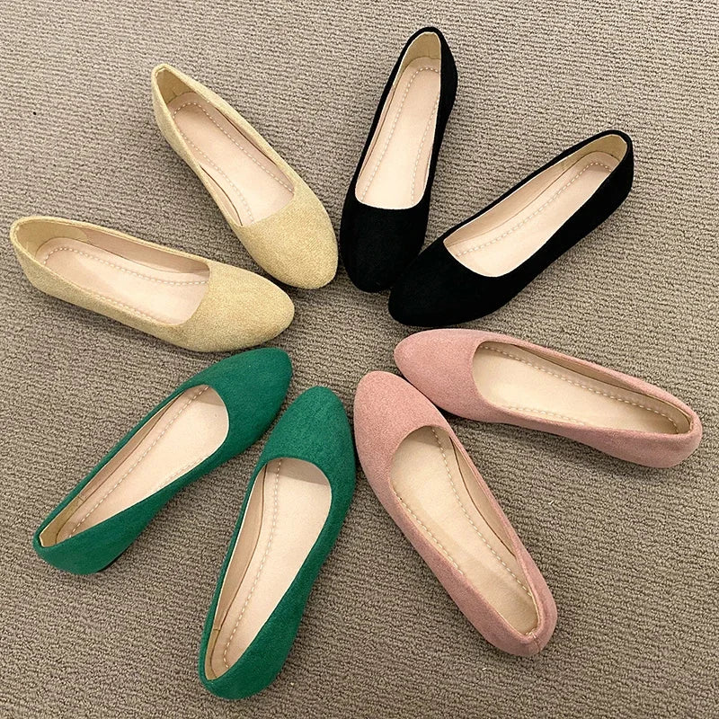 Plus Size 35-42 Women Flats Slip