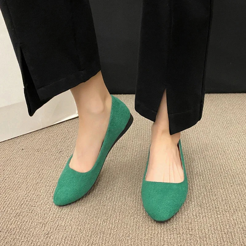 Plus Size 35-42 Women Flats Slip