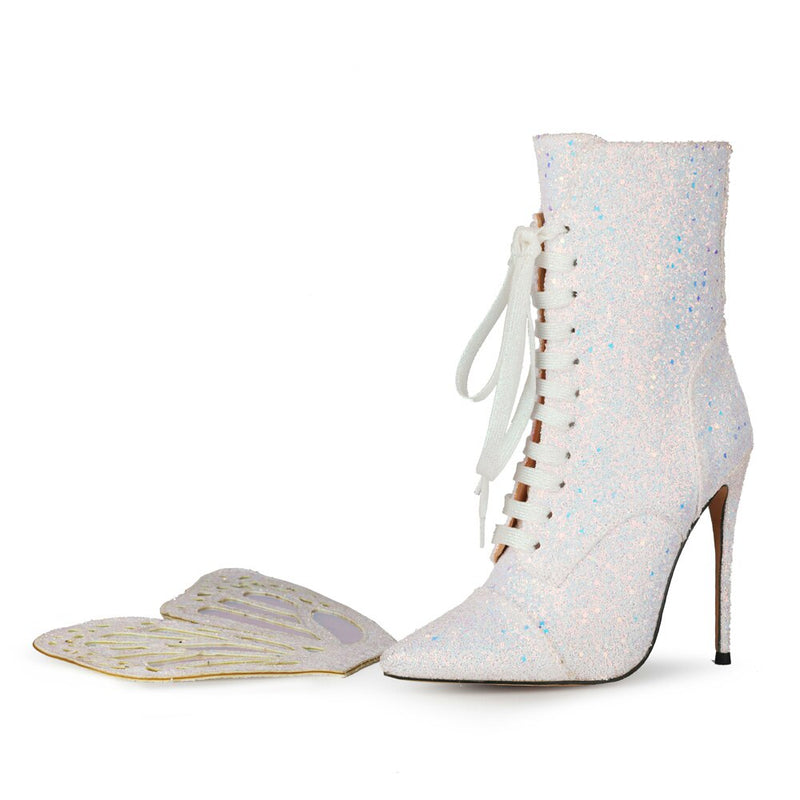Butterfly - Drag Queen Ankle boots With Wings - Plus Size