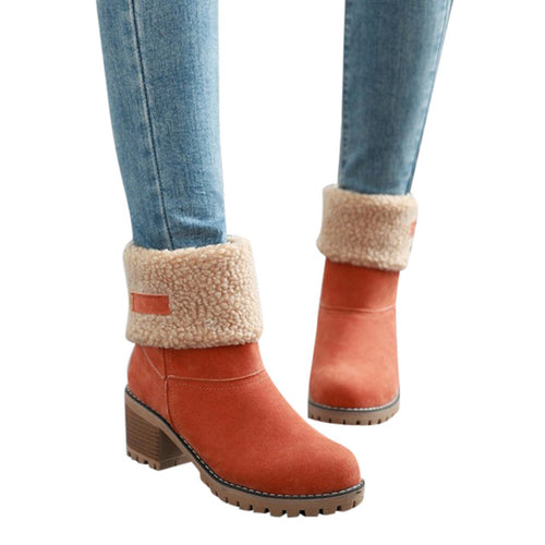 Plus Size Martin Snow Boots Short Bootie Footwear