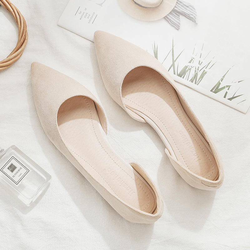 (34-45) Korean Big Size Pointed Toe Ballet Flats Shoes