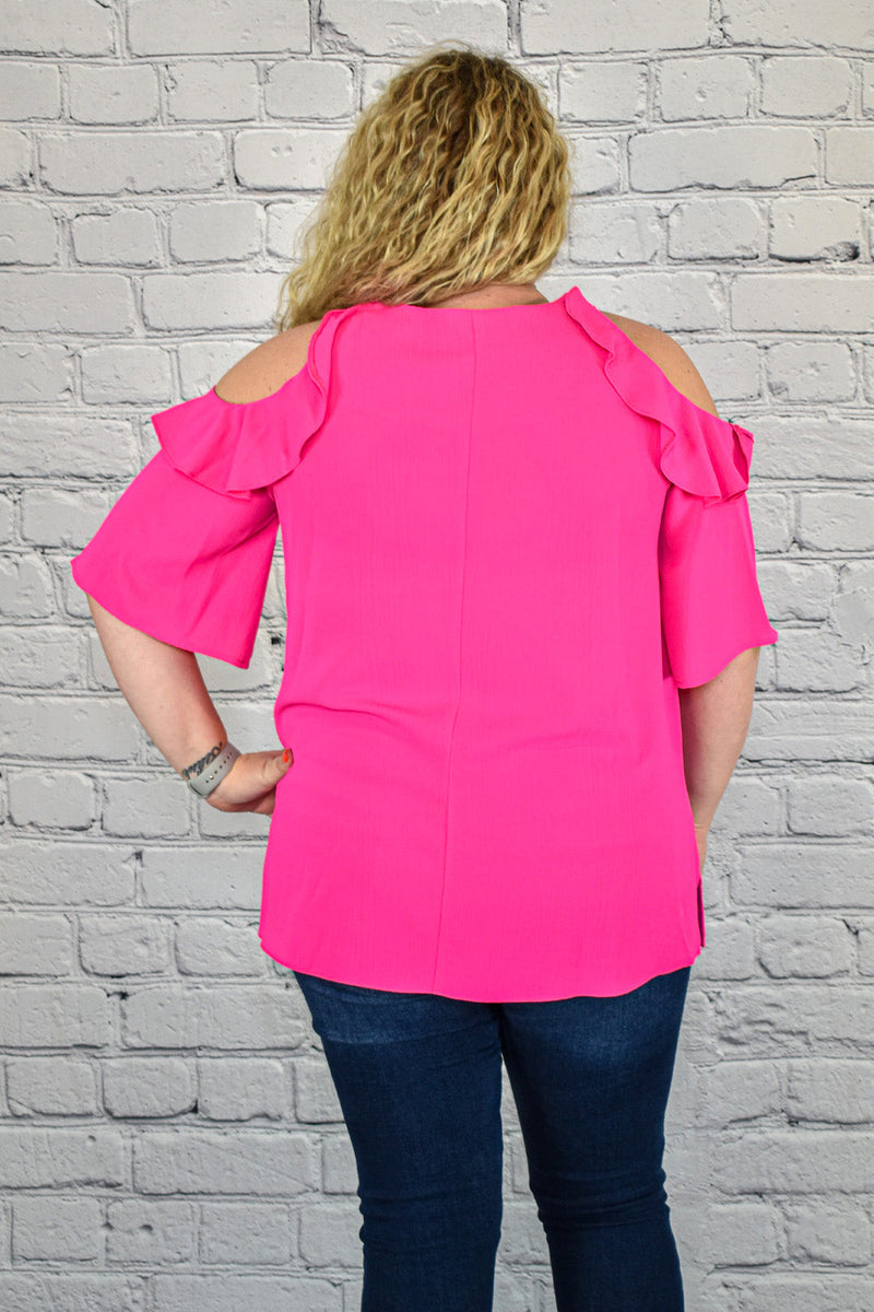 Cold Shoulder Tunic Top in Plus Size by Umgee Clothing