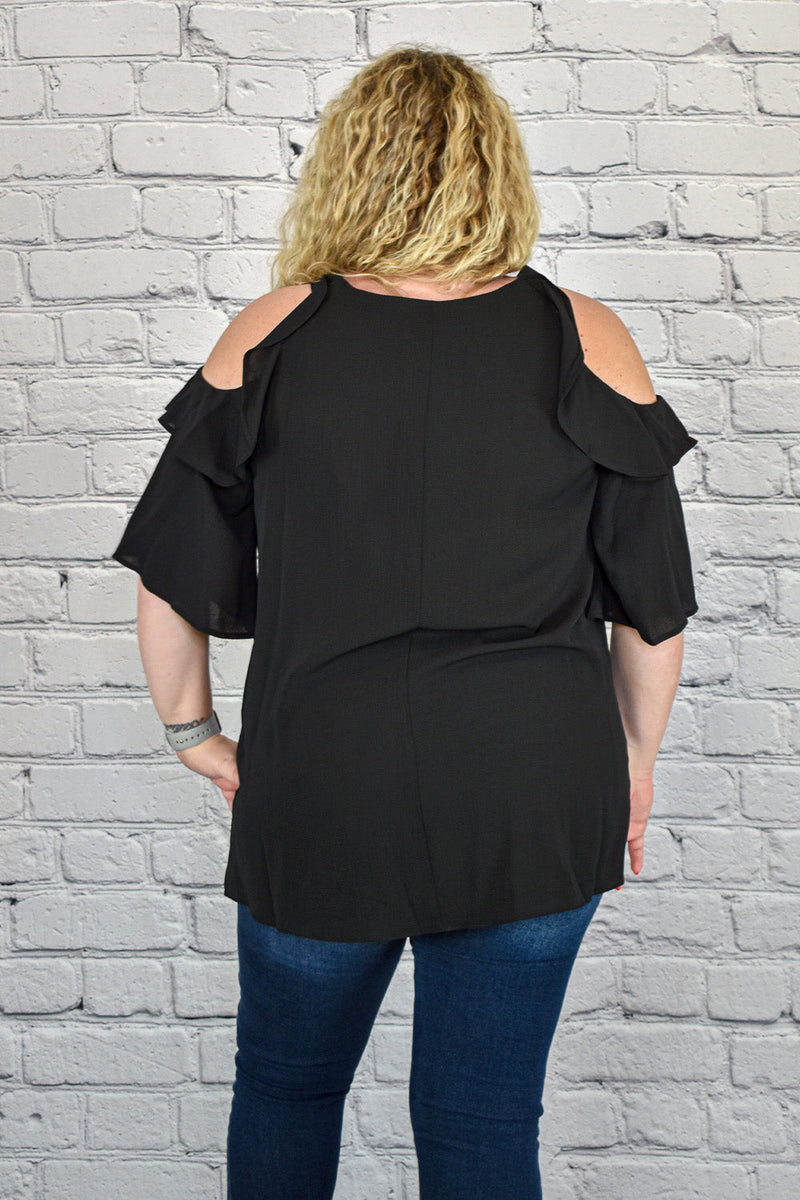 Cold Shoulder Tunic Top in Plus Size by Umgee Clothing