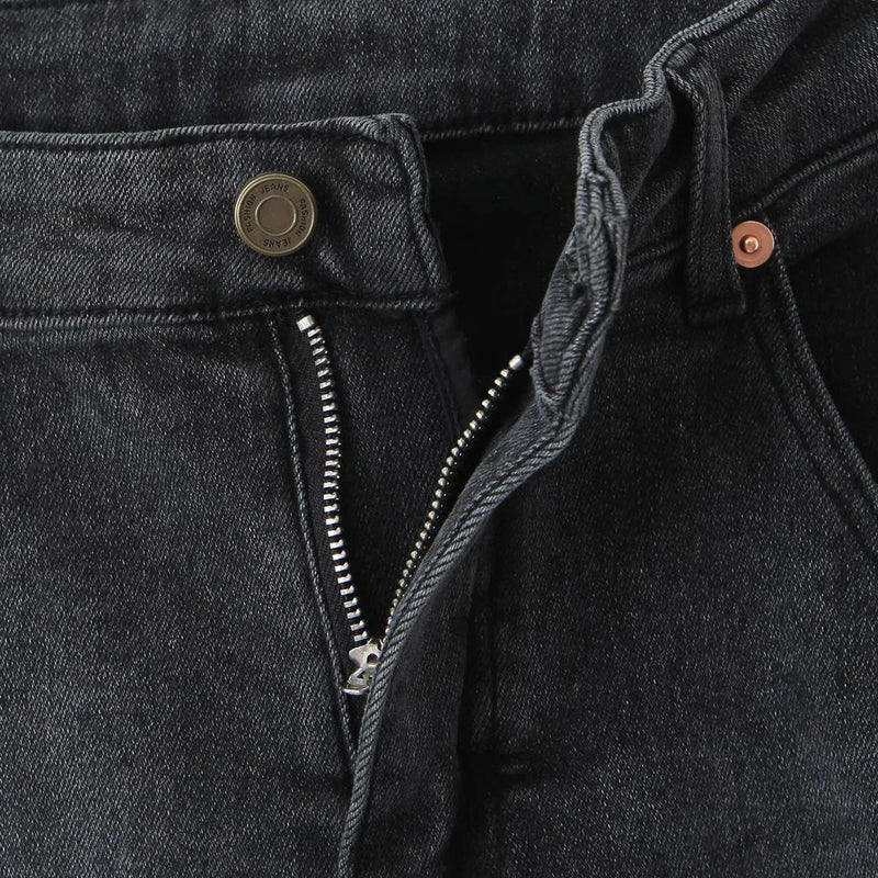 Good Quality Womens Plus Size Jeans Casual Clothing Smoke Gray High-Waisted Stretch Flare Pants Soft Thick Full Length Trousers