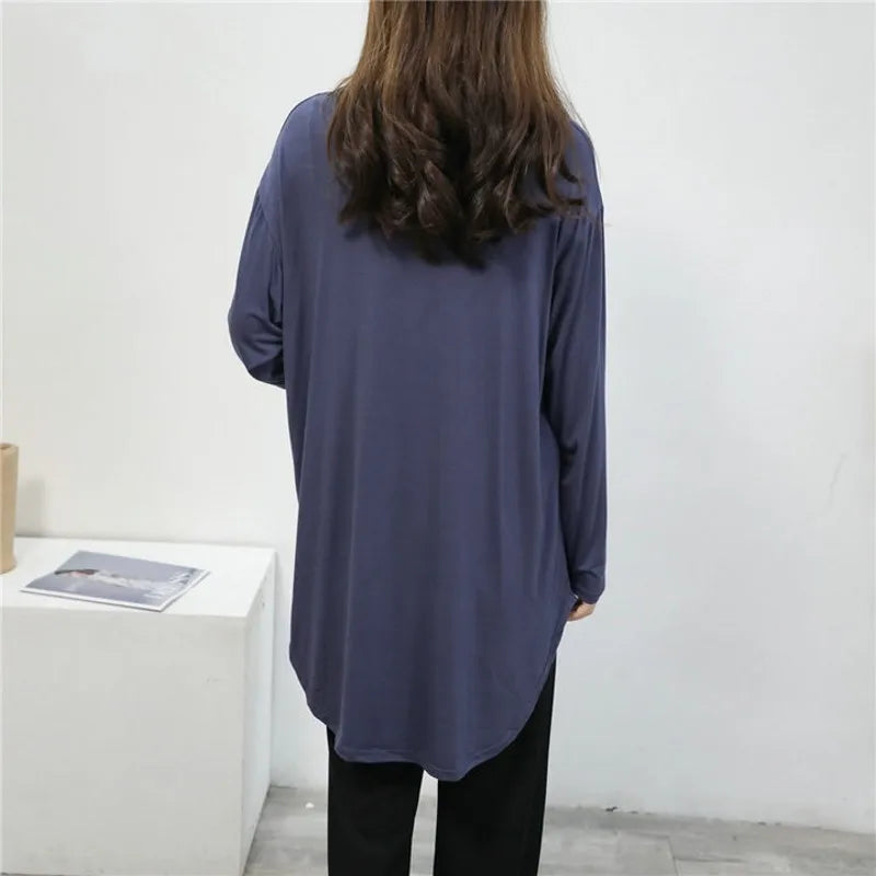 Modal Cardigan Long sleeves Plus size Summer Spring Loose Air-conditioned Top Open-front sun-proof clothing