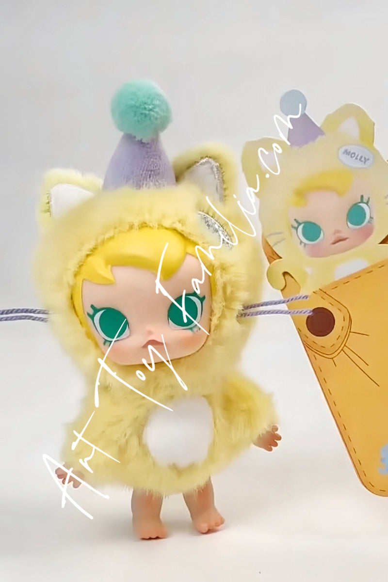 Baby Molly Pocket Friends Series Vinyl Plush Pendant - 口袋朋友系列搪胶毛绒挂件