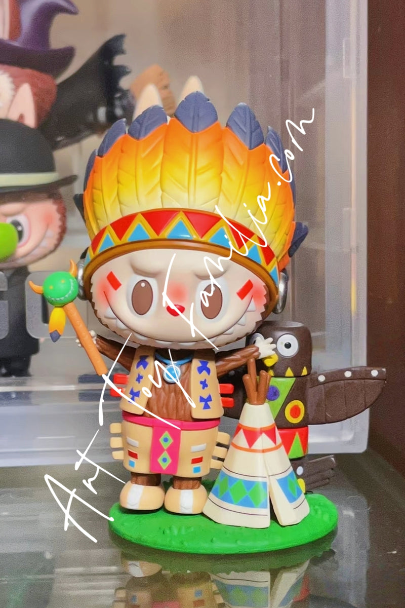 The Monsters Labubu Indian Figurine - 印第安人吊卡