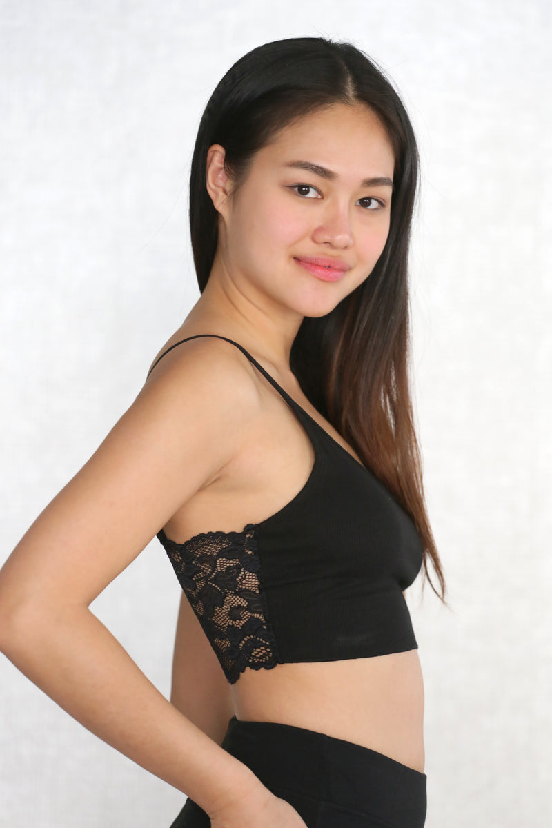 Lace Panel Crop Cami Top