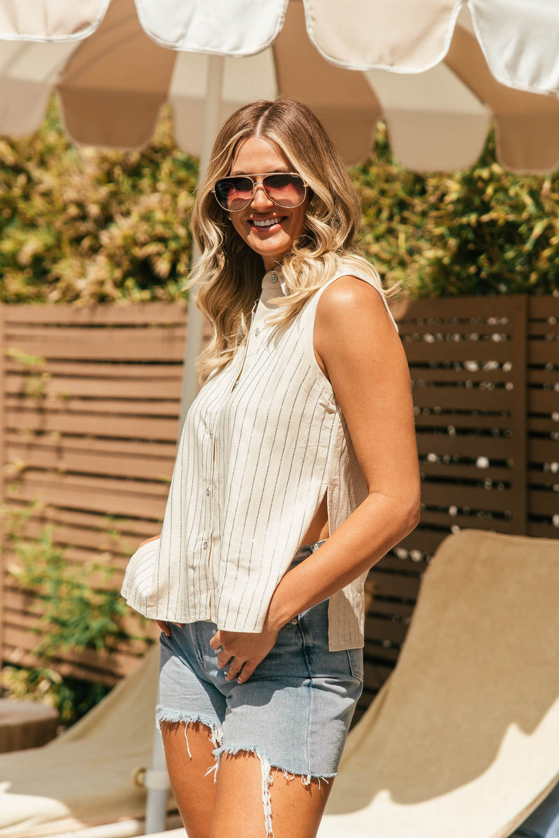 NEW!! Crystal Embellished Top in Ivory