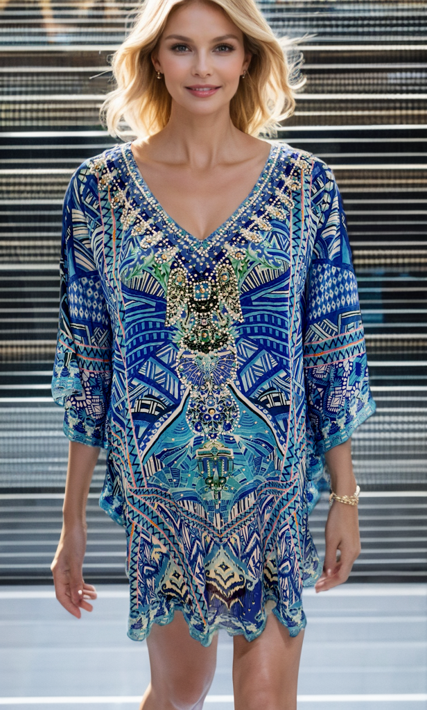 Silk Embellished Butterfly Top
