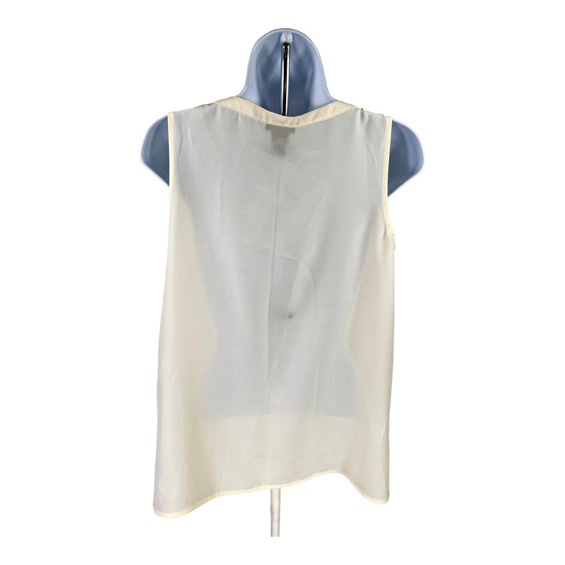 Ann Taylor Women’s Ivory Semi-Sheer Embellished Tank Top - S Petite