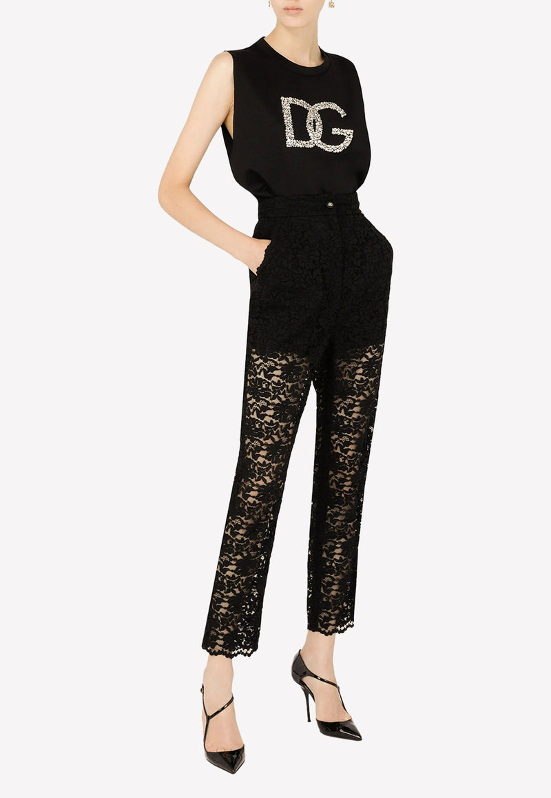 Crystal-Embellished Interlock Logo Tank Top