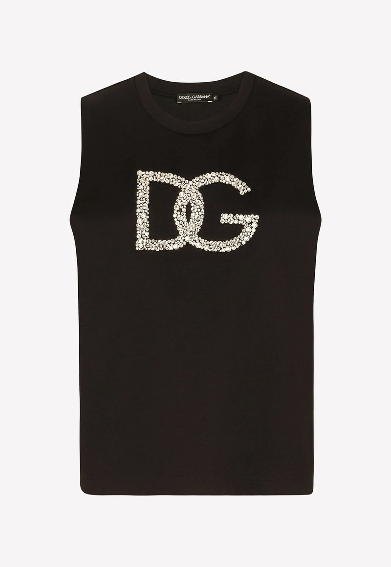 Crystal-Embellished Interlock Logo Tank Top