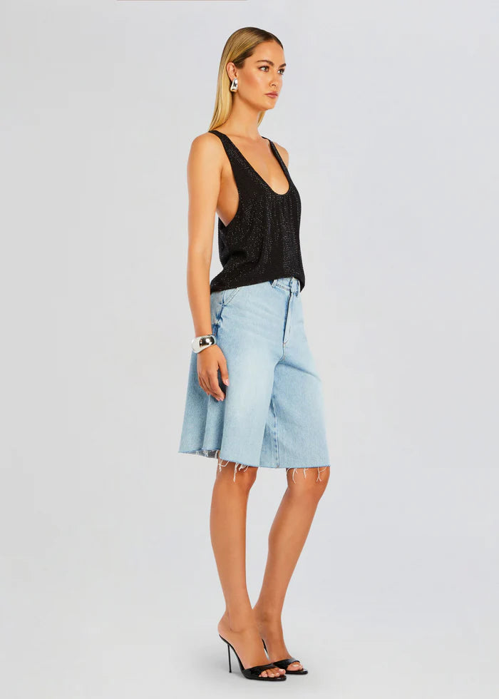 Whitney Embellished Top | Black