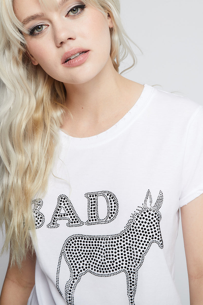 Bad Ass Crystal Embellished Tee