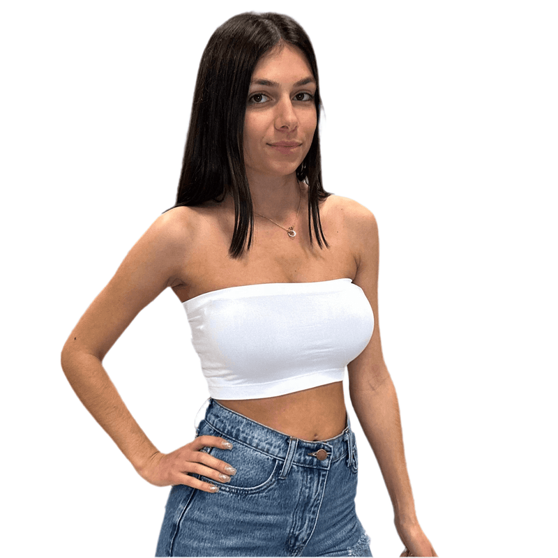 Essential White Bandeau Top