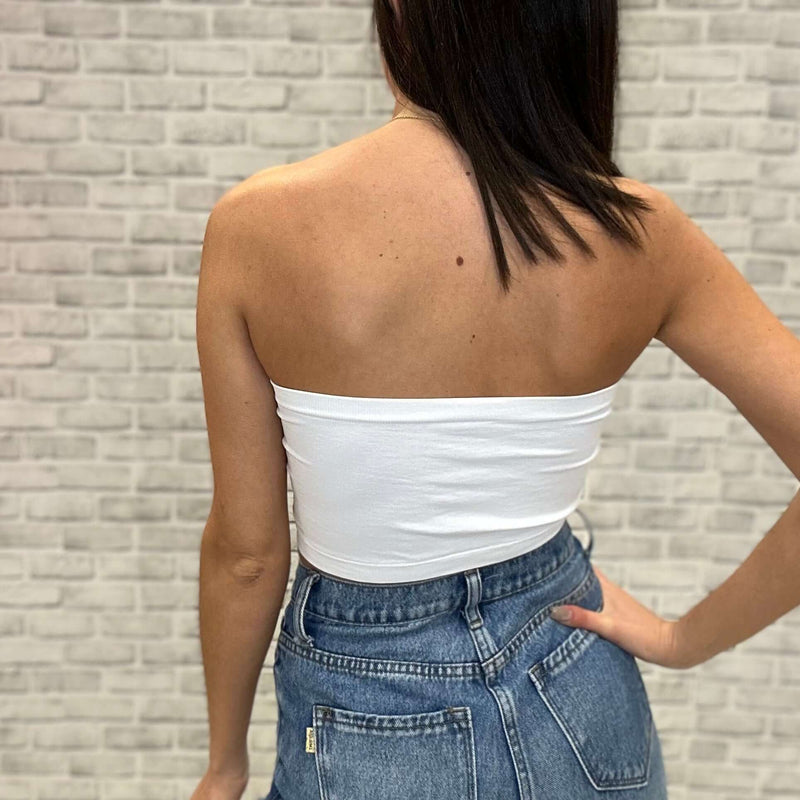 Essential White Bandeau Top