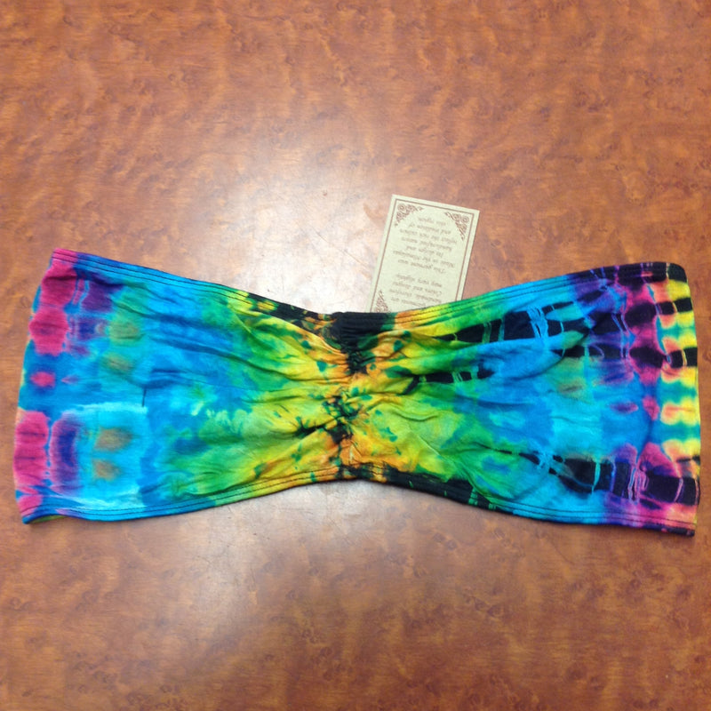 Women's Tie Dye Spandex Bandeau Top