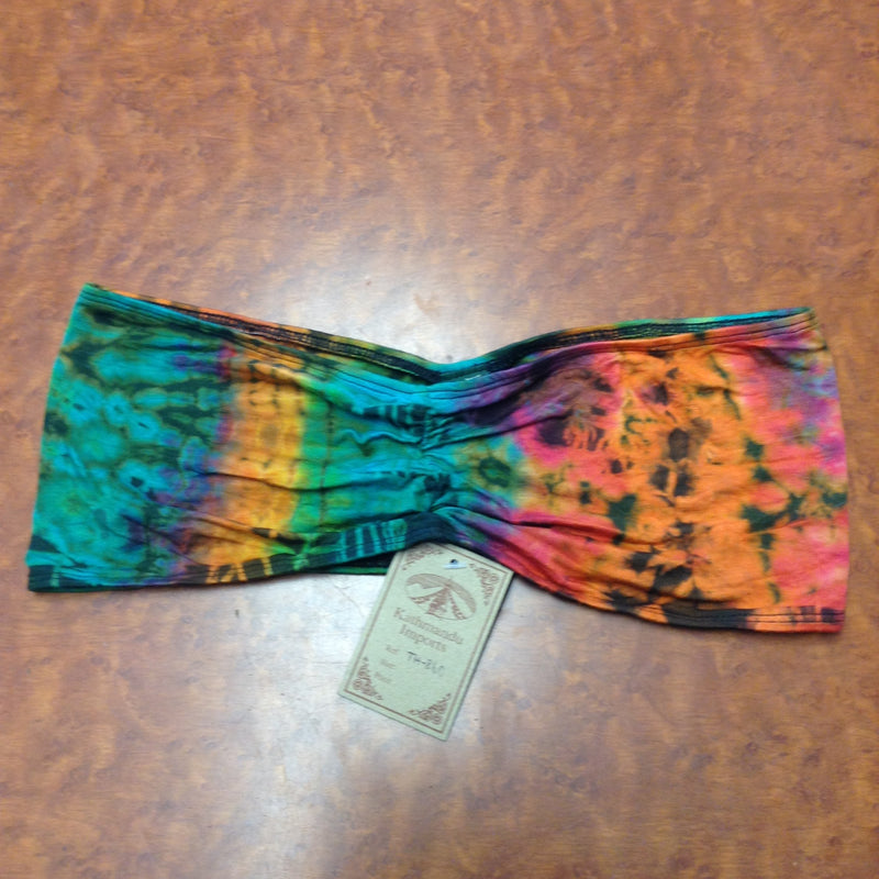 Women's Tie Dye Spandex Bandeau Top