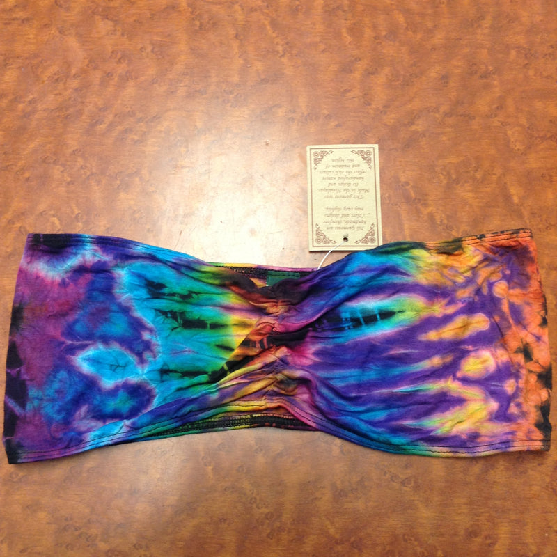 Women's Tie Dye Spandex Bandeau Top