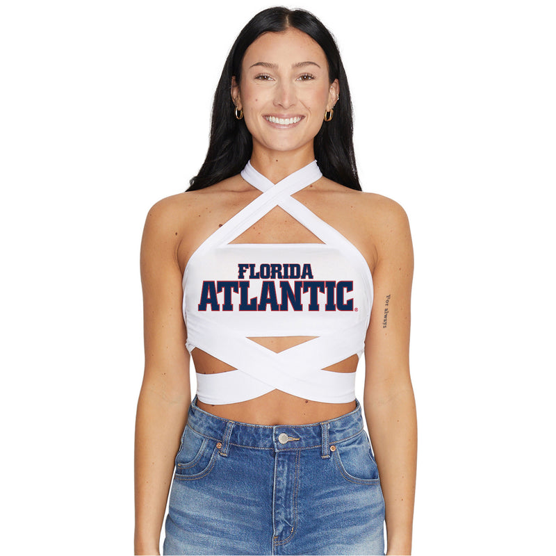 Florida Atlantic Owls White Multi Way Bandeau Top