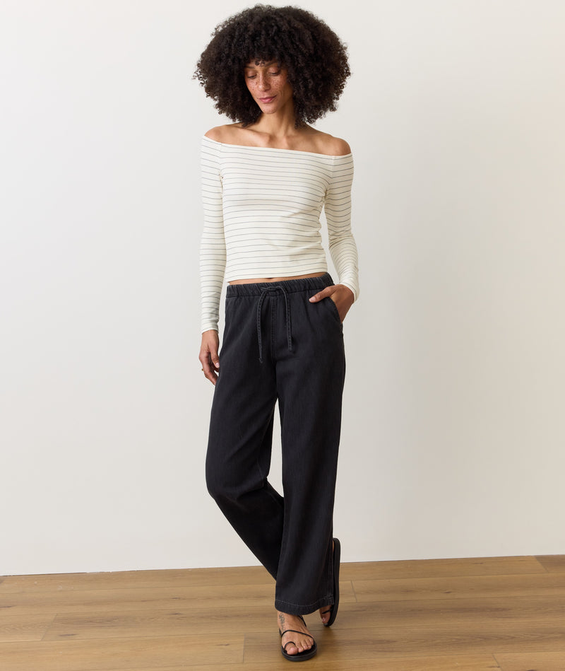 Lexi Rib Sun-In Off the Shoulder Top