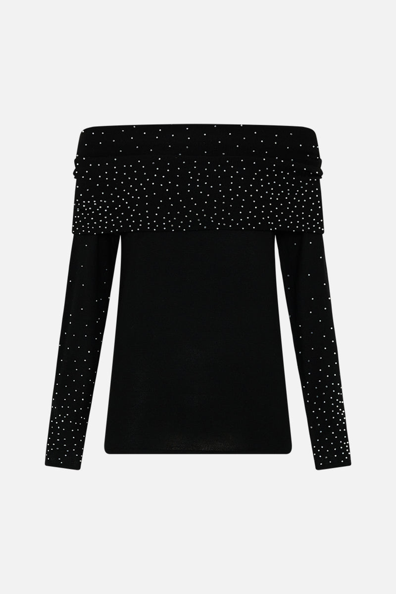 OFF SHOULDER KNIT TOP MAGIC IN THE MANUSCRIPTS