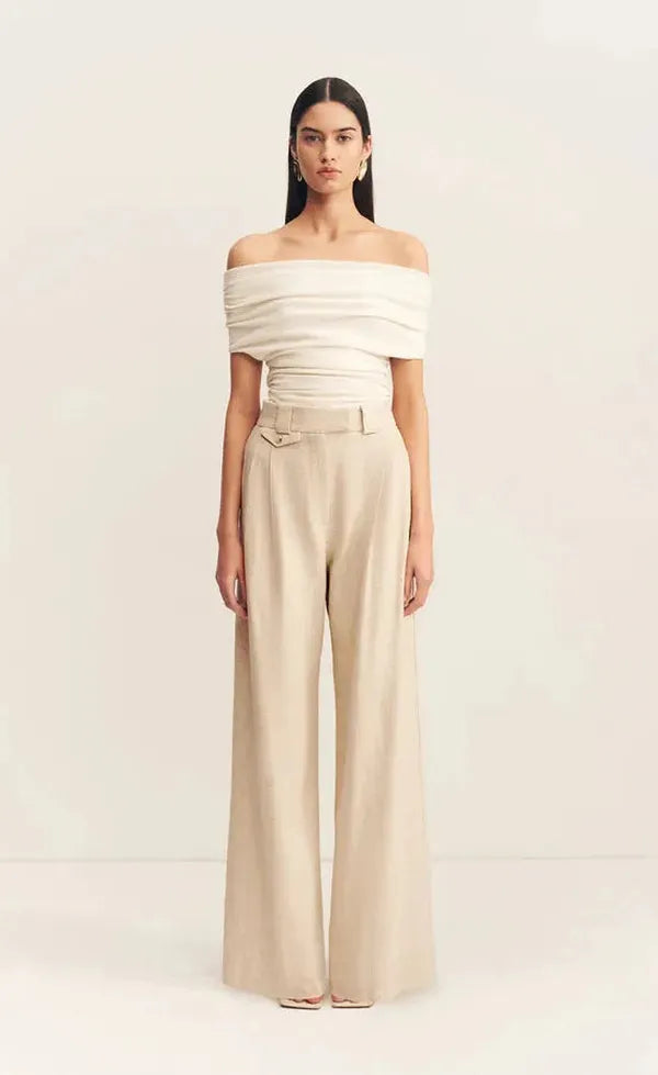Beau Off Shoulder Top - Ivory