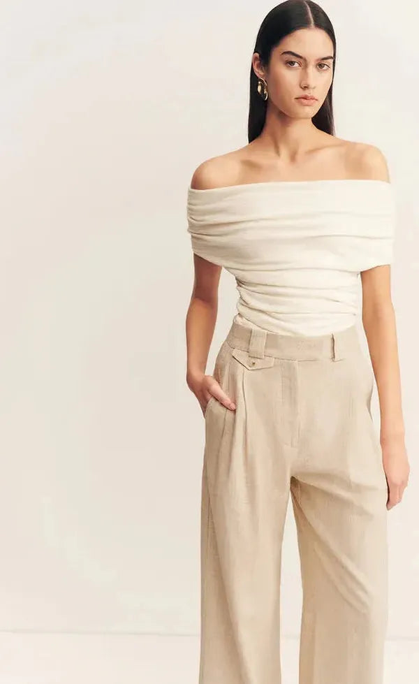 Beau Off Shoulder Top - Ivory