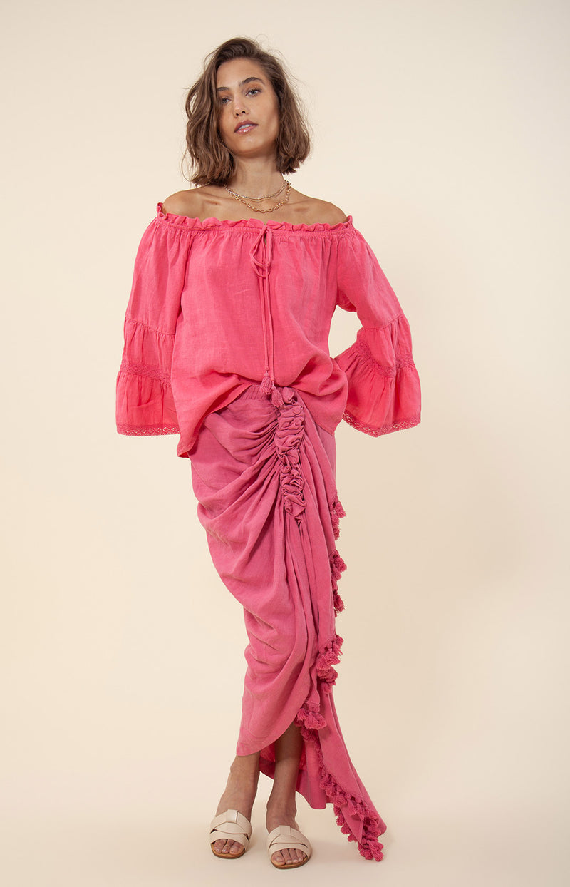 Darci Solid Off the Shoulder Top