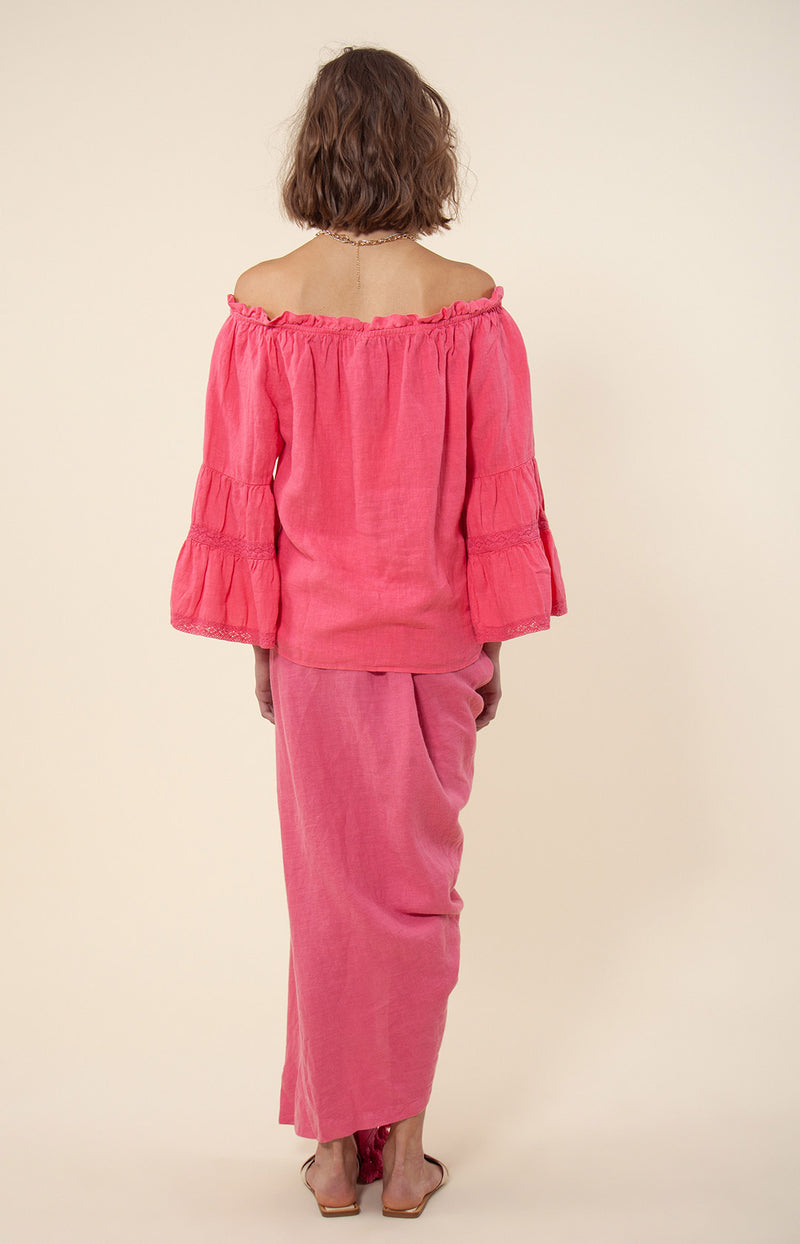 Darci Solid Off the Shoulder Top