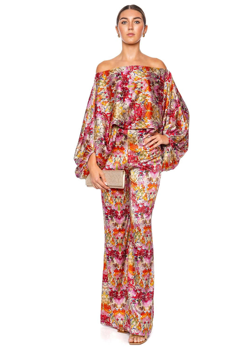 Bellagio Off Shoulder Stretch Silk Blouse