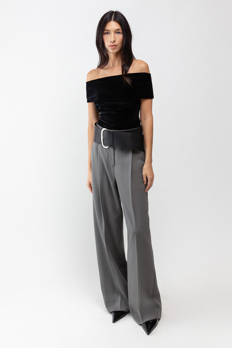 VELVET OFF THE SHOULDER TOP
