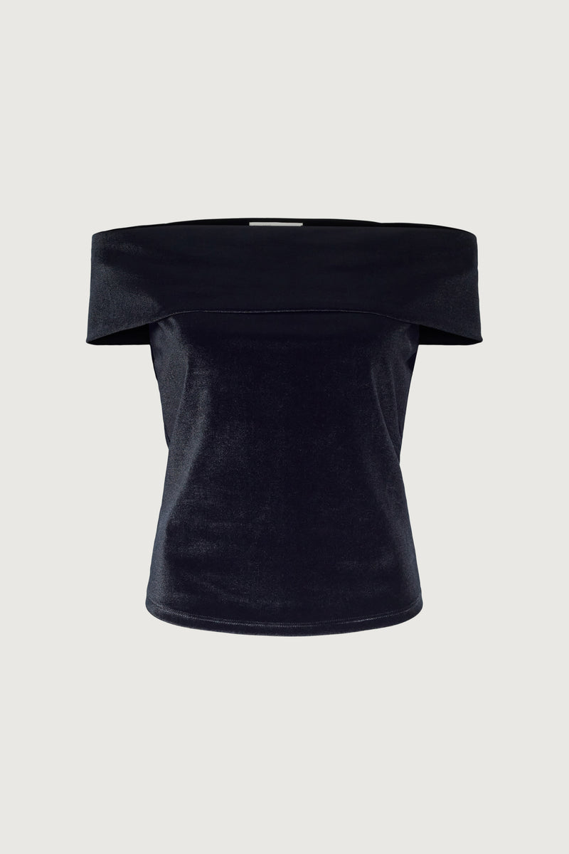 VELVET OFF THE SHOULDER TOP